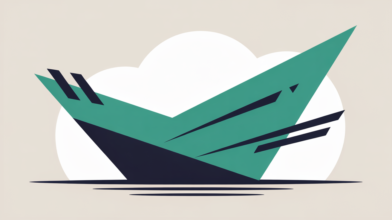 Abstract teal and navy geometric shapes with diagonal lines over a warm grey background, suggesting a regulatory shift moving toward business websites