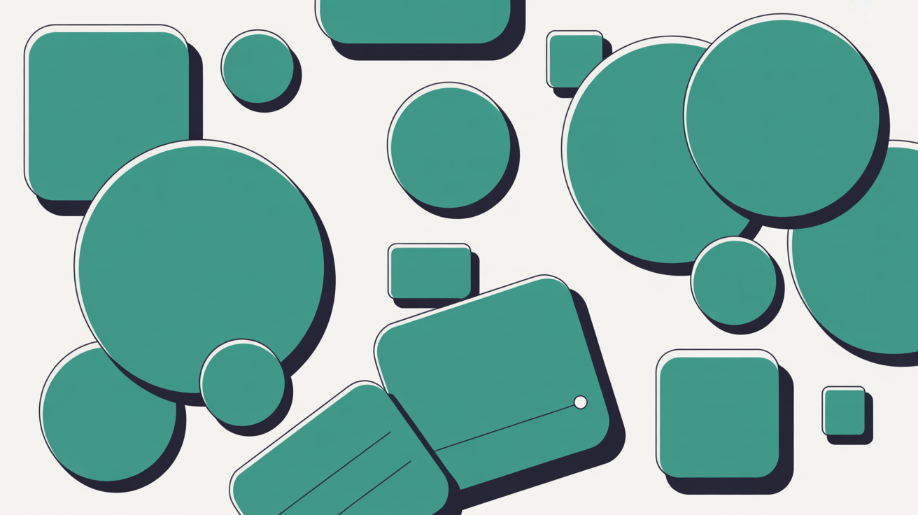 Complex cookie consent systems represented by multiple interconnected geometric shapes