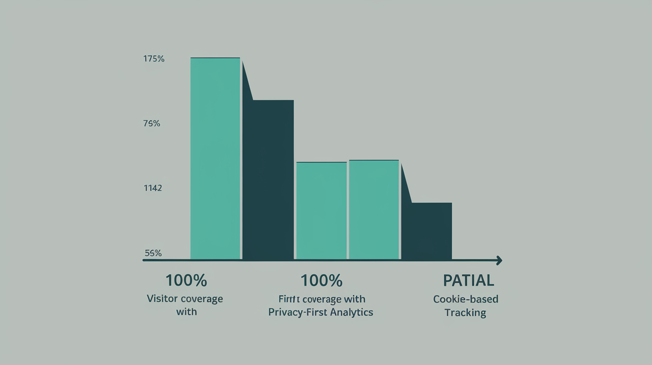 Irish business owner reviewing privacy-first website analytics data