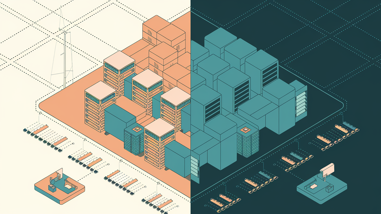 Traditional data centre energy consumption breakdown showing inefficient power usage compared to green infrastructure
