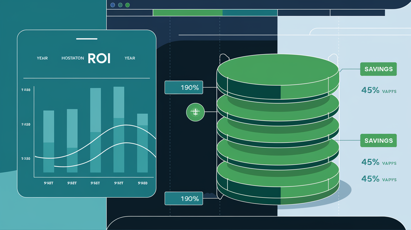 ROI comparison chart showing green hosting savings over five years for Irish SMEs