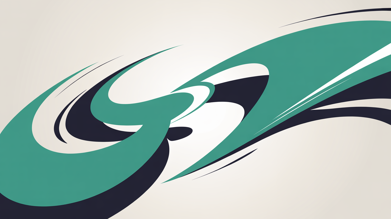 Abstract flowing teal arcs on warm grey background suggesting fast interaction and response measurement