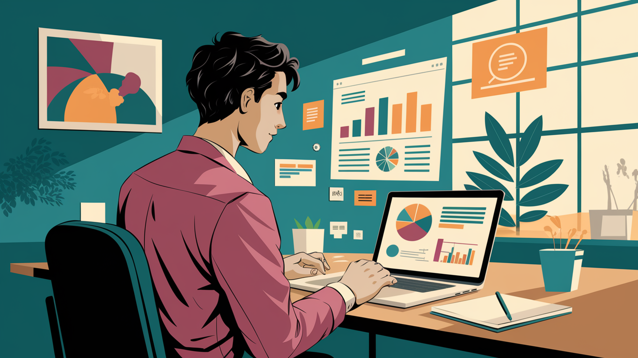 Irish SME owner reviewing digital innovation hub funding options on laptop