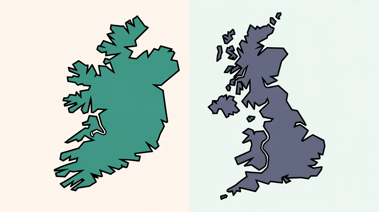Map showing actual data centre locations of major hosting providers serving Irish customers