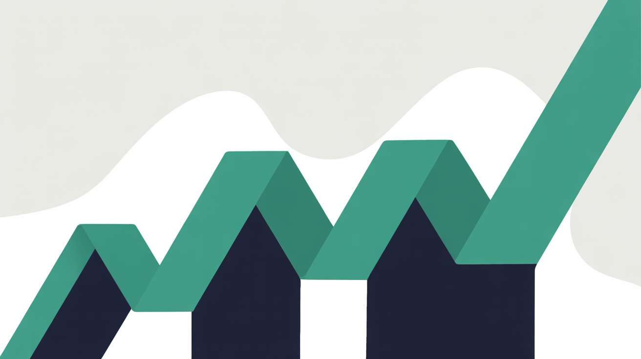 Abstract representation of improved website uptime and performance