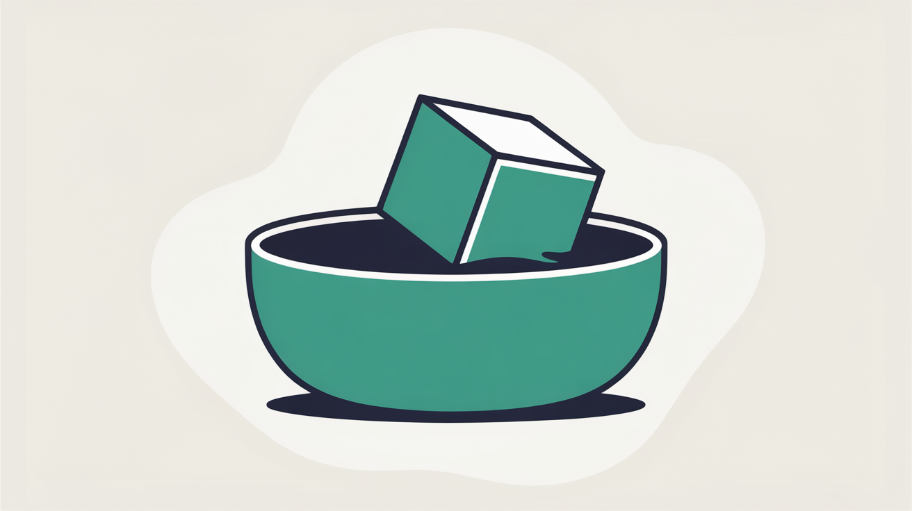 Flat illustration of a small rigid rectangle that does not fit inside a larger rounded rectangle on a warm grey background, suggesting a printout forced onto a phone screen