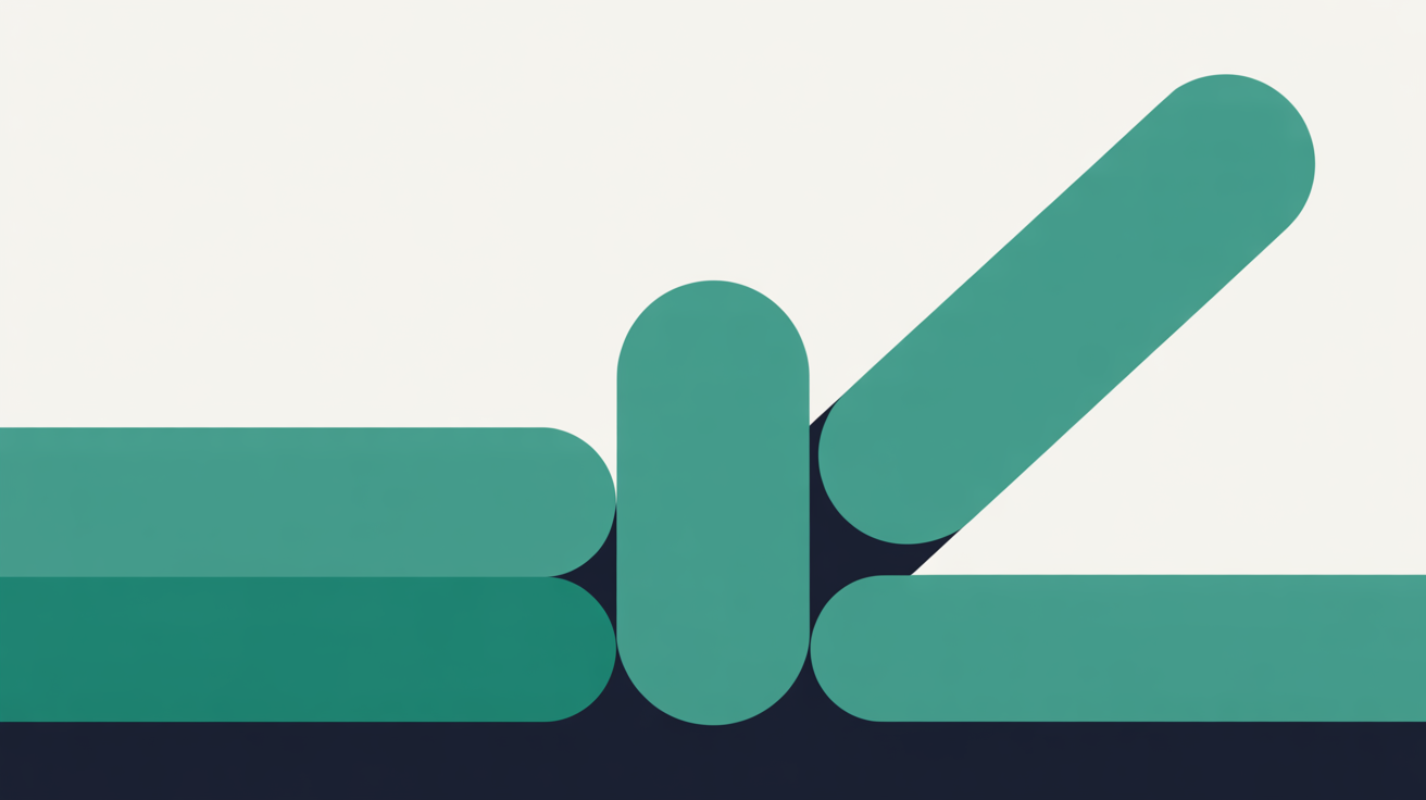 Abstract flat illustration of three horizontal bars in varying teal shades representing Core Web Vitals performance thresholds