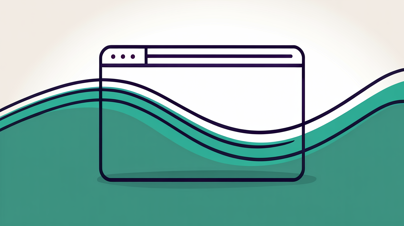 Abstract illustration of a checkout form with a hidden script element flowing beneath the visible page
