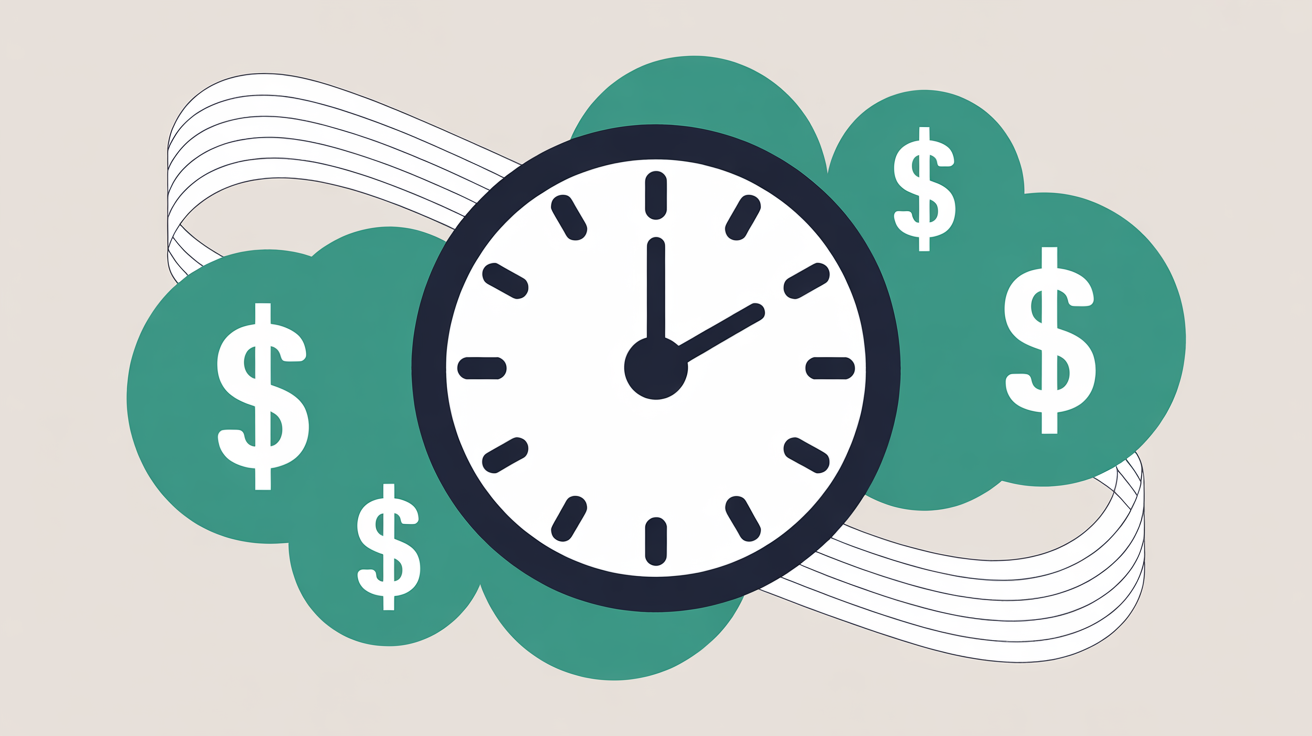 Time tracking illustration showing developer hours as hidden costs