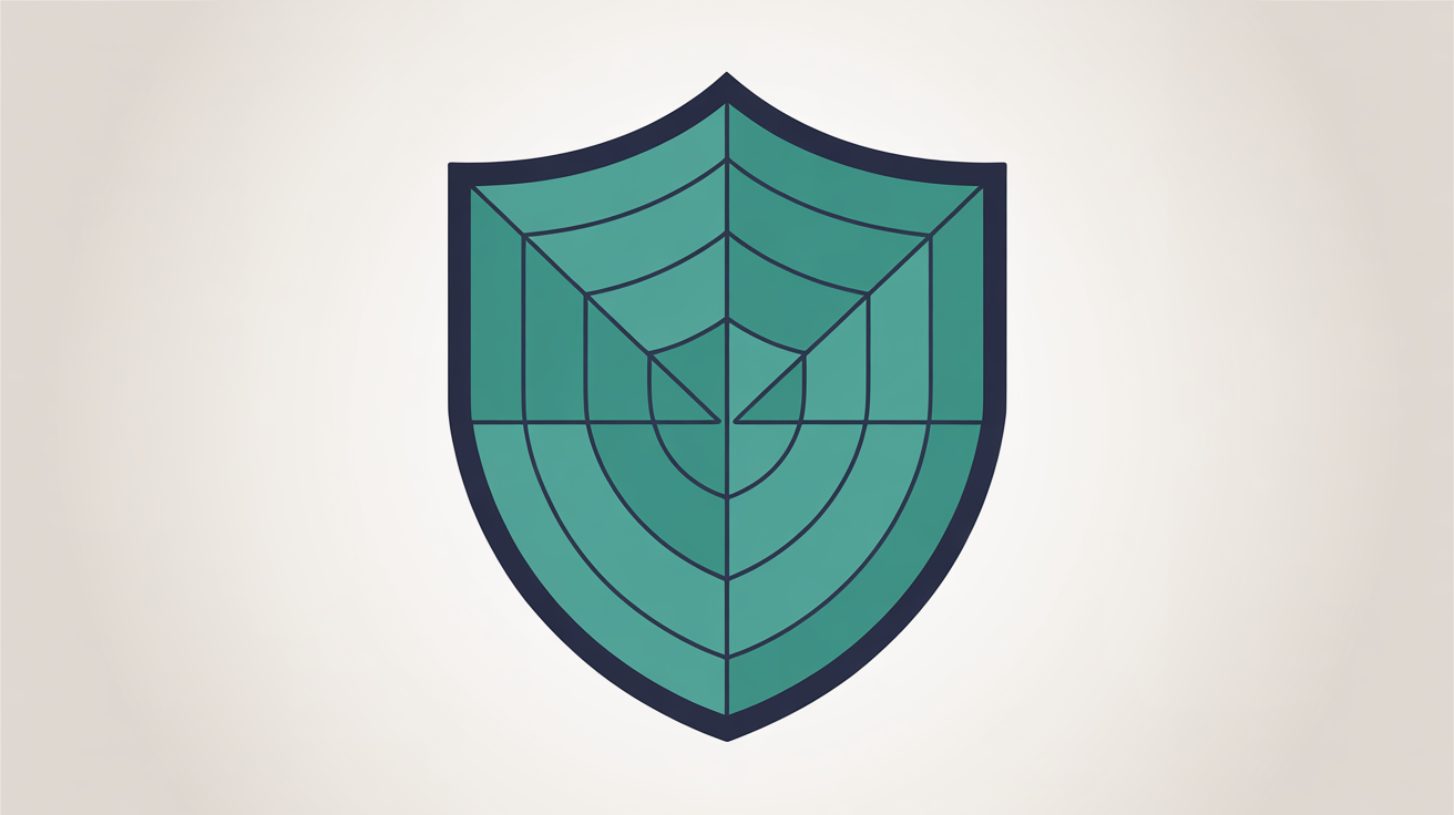 Business ownership and control illustration with protective shapes