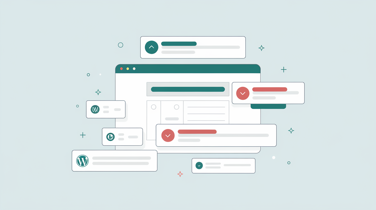 WordPress plugin compatibility testing dashboard showing various plugin status indicators