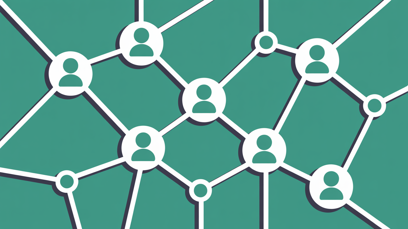 Network diagram showing user connections and access patterns tracked by activity logs