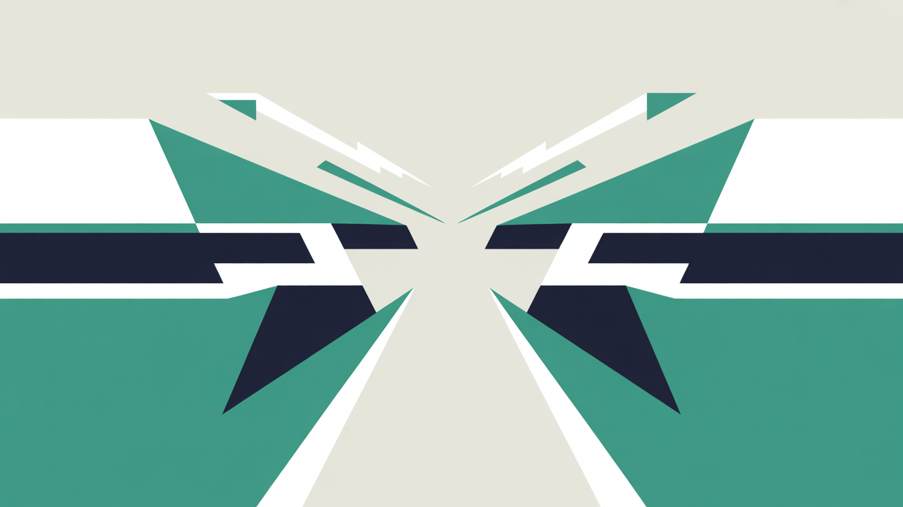 Abstract connected nodes with flowing teal lines representing AI tools communicating with a website platform