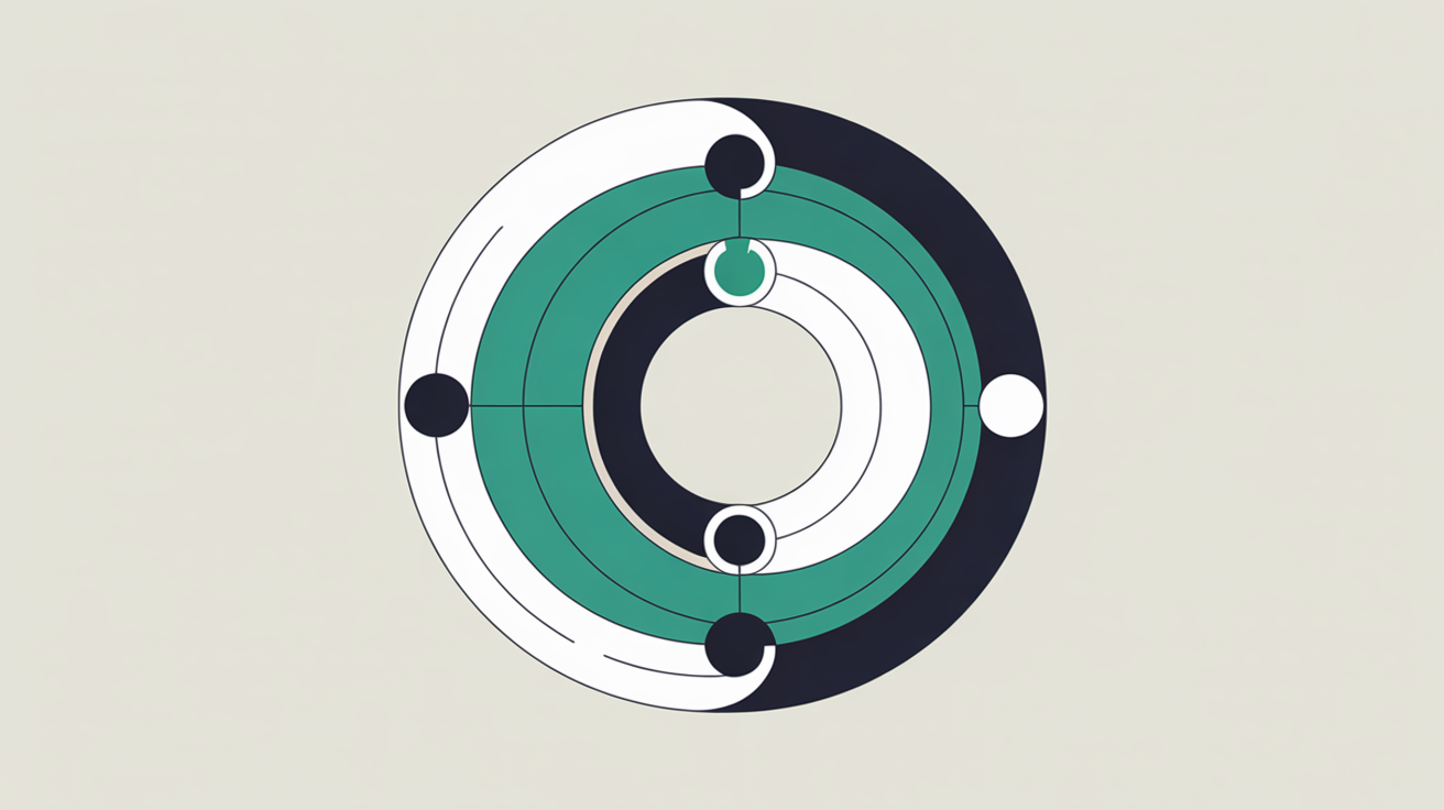 Abstract illustration of overlapping circular nodes representing layered backup and restore processes