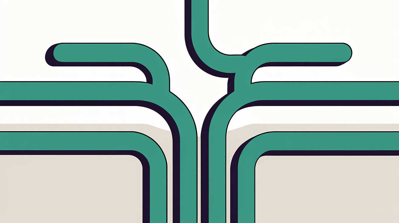 Branching pathway diagram generating automatically from a single central point, illustrating a sitemap being built without manual input