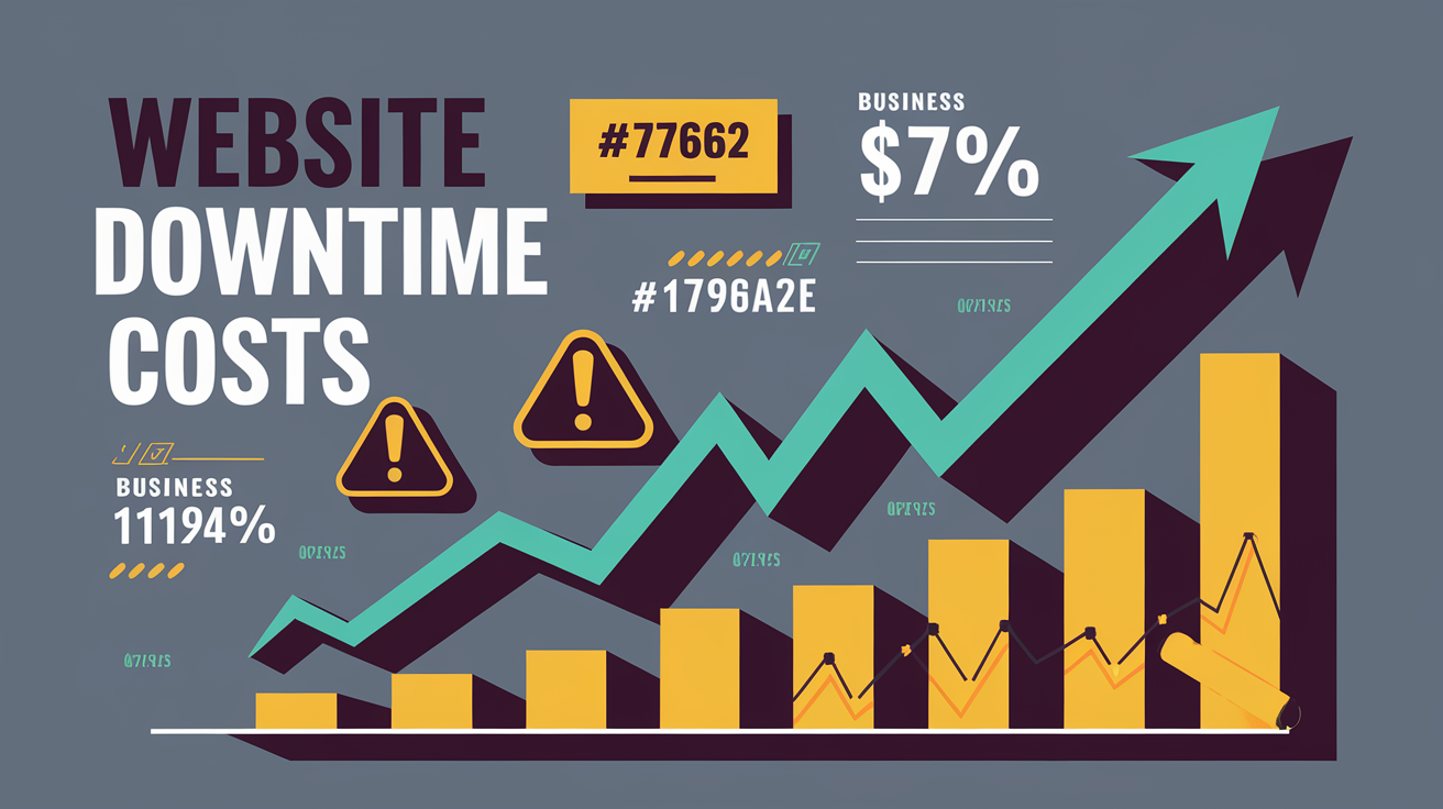 Website crash error message on computer screen with frustrated business owner