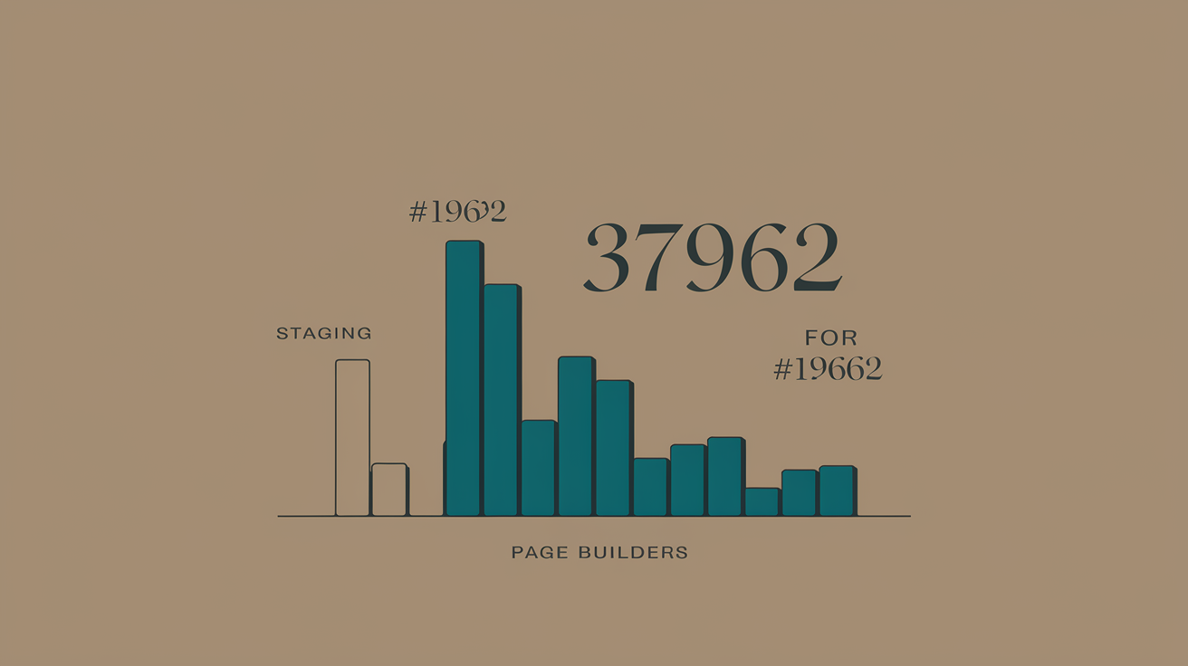 Performance comparison chart showing staging environments vs page builder overhead