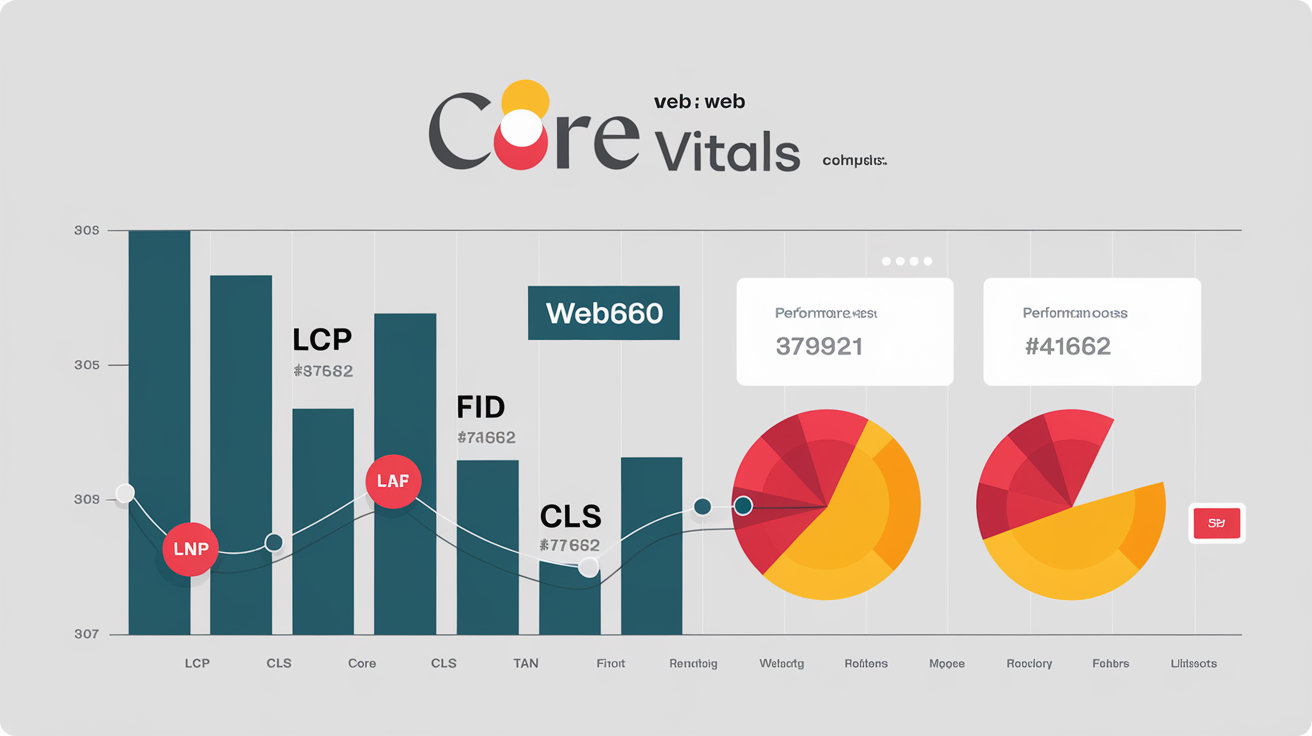 Core Web Vitals comparison chart showing LCP, FID, and CLS scores across hosting platforms